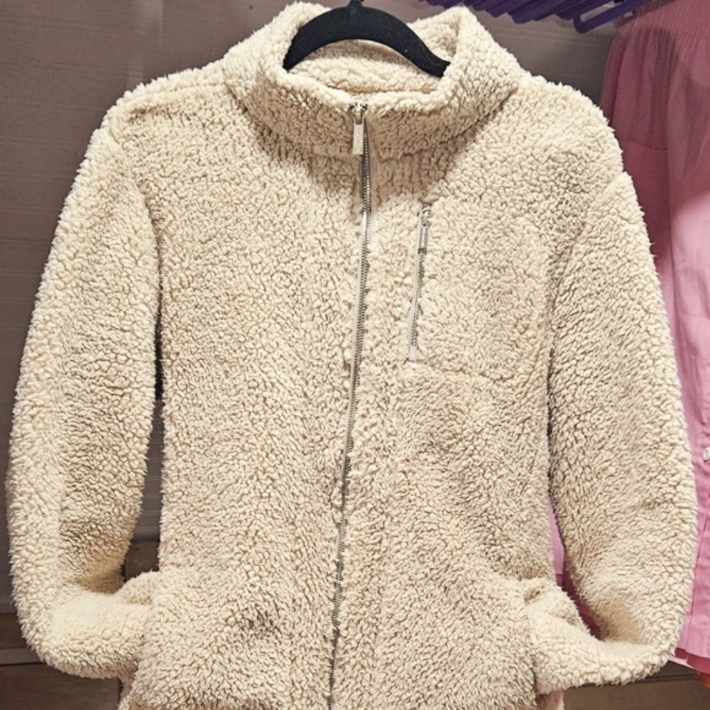 Calvin Klein Camel Teddy Jacket Plush Fleece